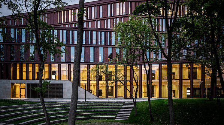 Lunds tingsrätt med sin karaktäristiska kopparfasad