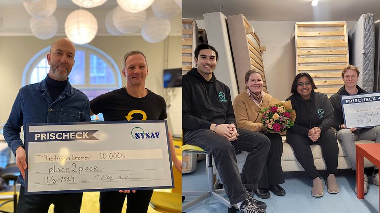 Ola Göransson och Daniel Stridh grundarna av place2place, samt Vaish, Jed and Max – grundarna av Cohabit samt Anne Marbrandt vd Nyföretagarcentrum Öresund 