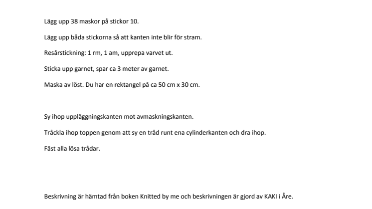 Tuff mössa med häng - i banangarn