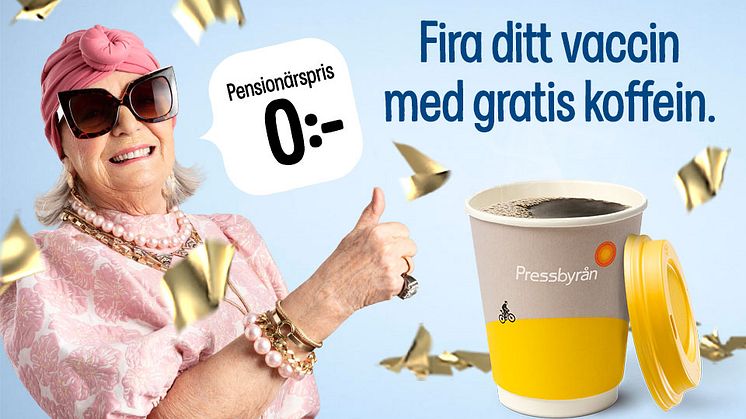 Pressbyrån bjuder pensionärer på en kopp gratis kaffe.