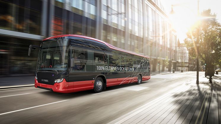 Först i Europa: Självkörande fullängdsbussar ska trafikera Barkarby 