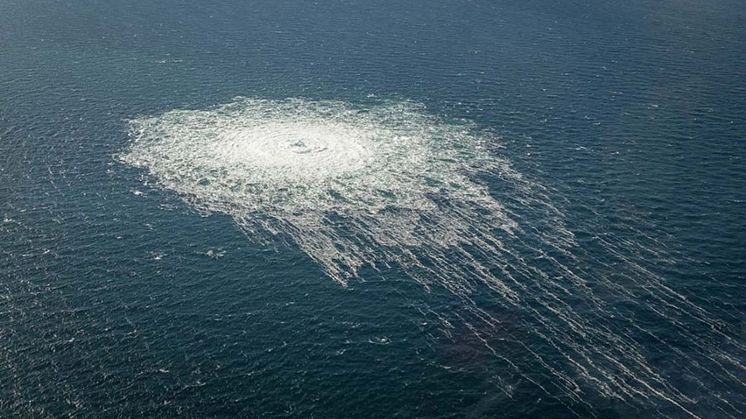Screenshot fra Forsvarets video af Nordstream -