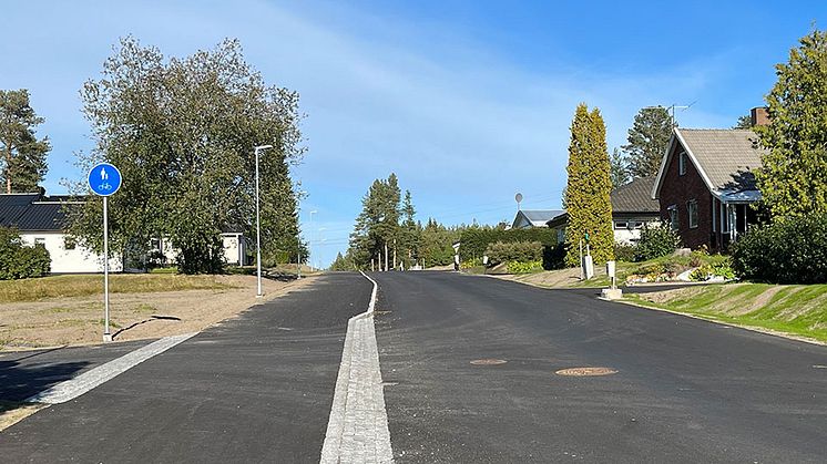 Idag invigs den nya gång- och cykelvägen längs Nötövägen.             Foto: Hanna Wimander