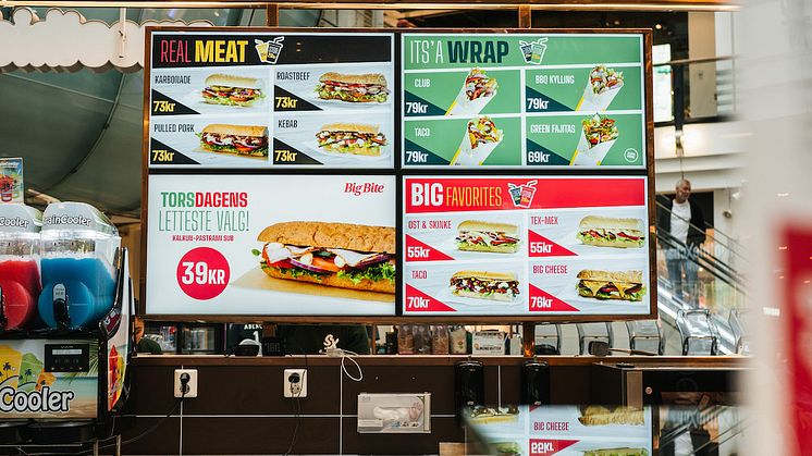 Big Bite oppgradert til heldigitale menysystemer