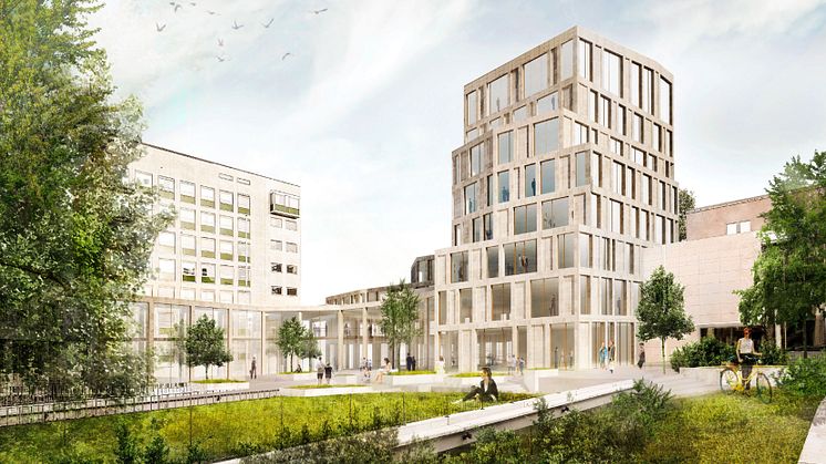 Förslag för ny byggnad på Handelshögskolan i Göteborg visas upp