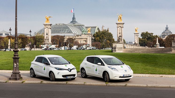 RENAULT-NISSAN ALLIANSEN FÖRSER KLIMATMÖTET COP 21 MED VÄRLDENS STÖRSTA ELBILSFLOTTA