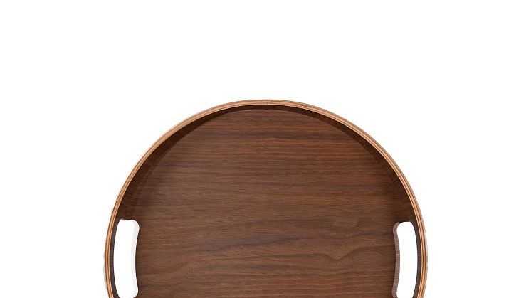 Hanna round tray dark brown