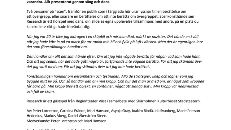 Pressinformation Research oktober 2013
