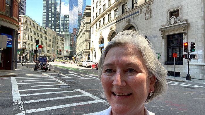 Anne-Kristine Øen på plass i Boston