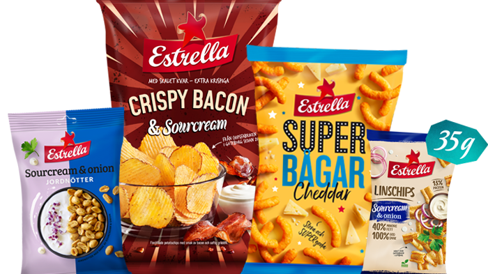 Estrellas första snacksnyheter 2020 lanseras vecka 4 i butik