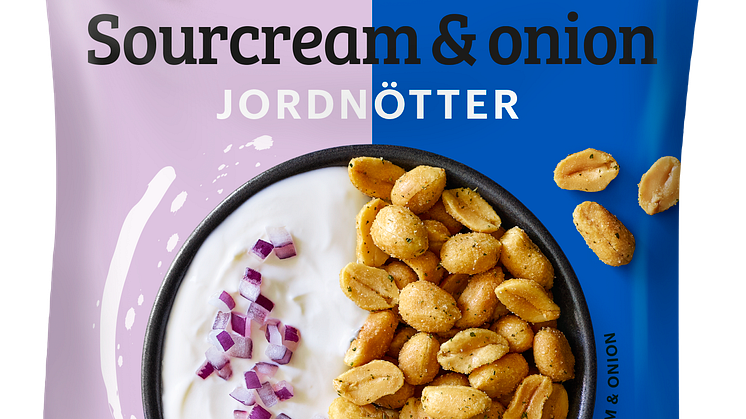 Estrella Smaksatta Jordnötter Sourcream & Onion 180g, nyhet becka 4 2020