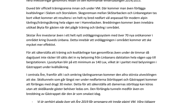 SkiStar Åre: Nyheter & Event 2014/2015