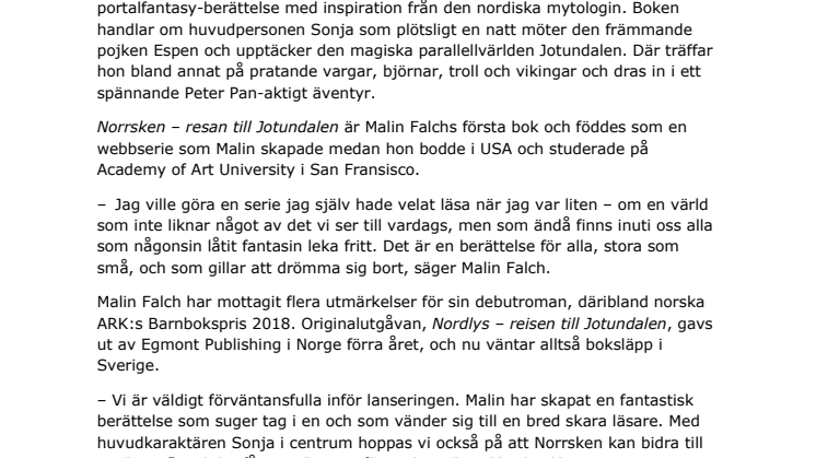 Norska bästsäljaren Norrsken släpps på svenska