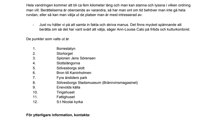 App ska guida genom Sölvesborgs historia