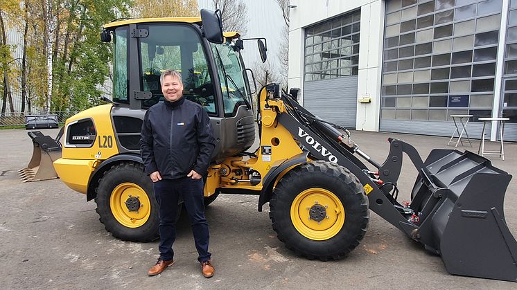 Fredrik Askling och Volvo L20 Electric
