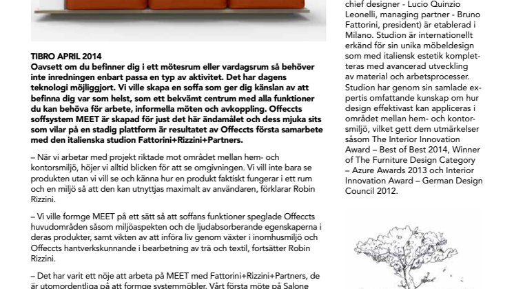 Soffsystemet MEET av Fattorini+Rizzini+Partners