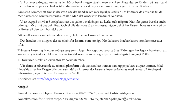 Nu skickar tidningen Dagen läsarna till sina konkurrenter