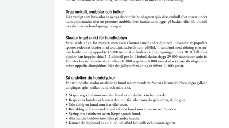 Hundbett inte lika med hundangrepp