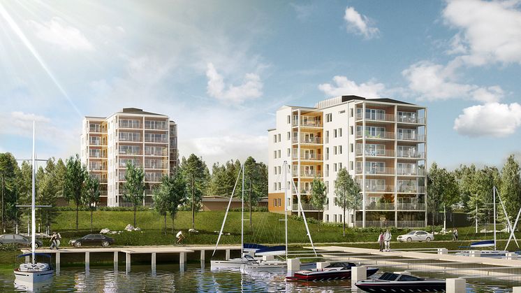 Idag tas första spadtaget av brf Lillängshamnen på Hammarö 