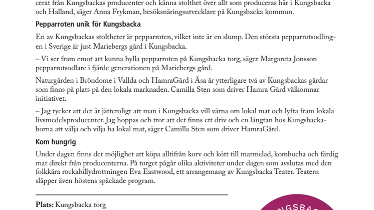 Höstfest med riv i på Kungsbacka torg