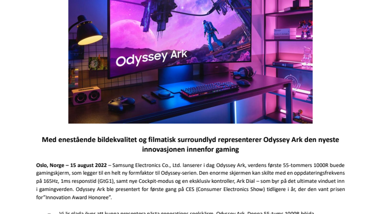 NO_final version_ Press Release Samsung Electronics Takes Gaming Experiences to The Next Level With Global Launch of Odyssey Ark.pdf