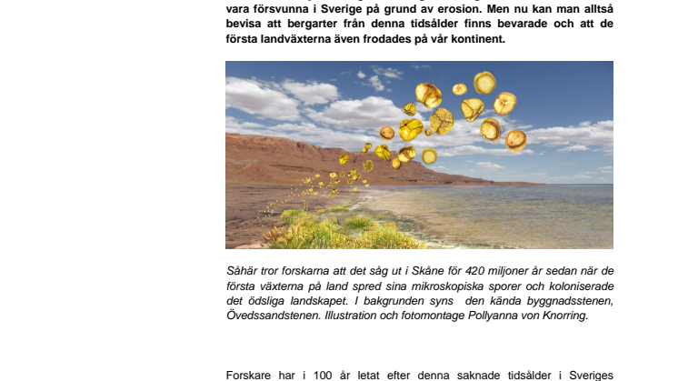 Upptäcken av tidsåldern devon i Sverige