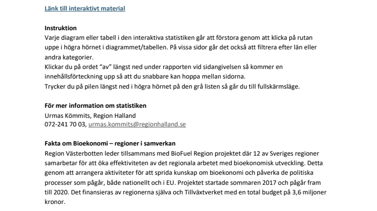 Först i världen med regional statistik för bioekonomi