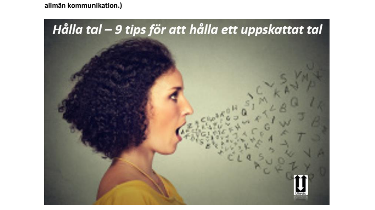 Hålla tal – 9 tips för att hålla ett uppskattat tal