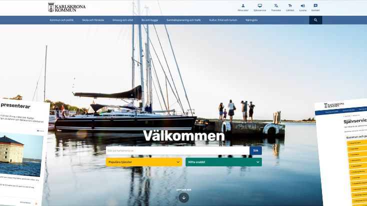 Increased customer benefit, create greater involvement from residents, increase the use of self-services. These are some of the benefits for the new website www.karlskrona.se. 