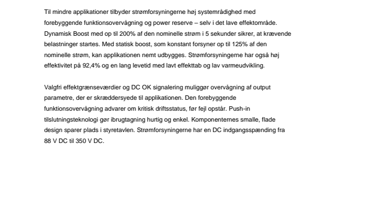 Nye spændingsvarianter under 100 W