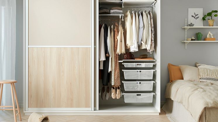 Elfa kaappi MH beige sisustuskuva