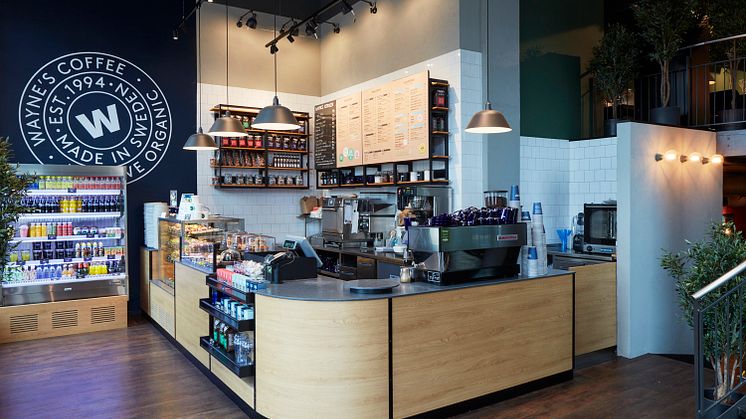 Wayne’s Coffee slår upp dörrarna för KRAV-märkt fika i nya Mölndal Galleria