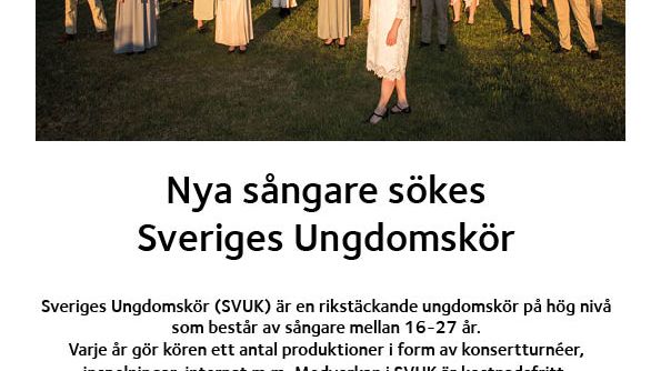 SVUK söker sångare
