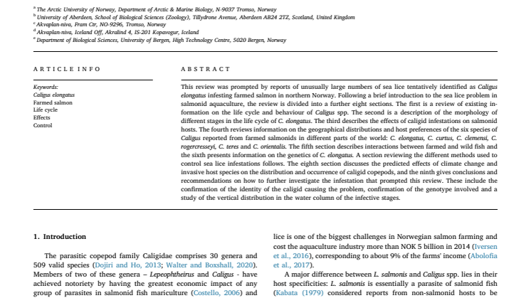 Aquaculture 522, 735160 Caligus review.pdf