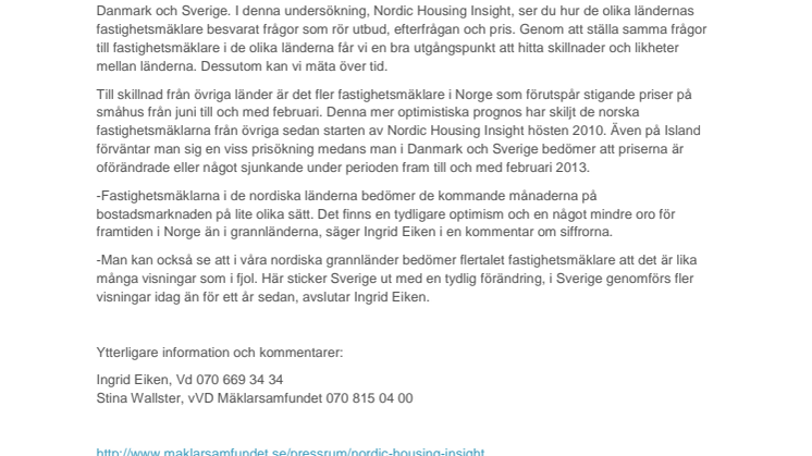 Mer optimism och mindre oro i Norge