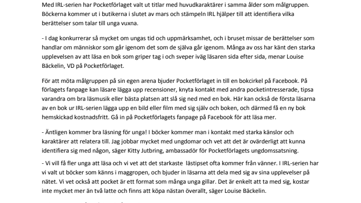 Pocketförlaget vill få fler unga att läsa