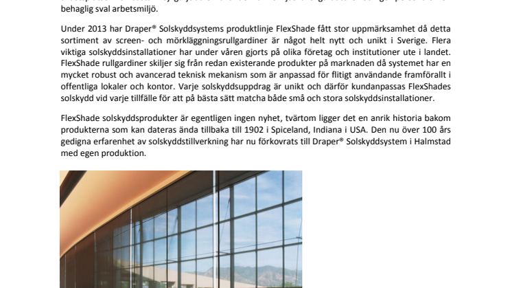 FlexShade sätter stopp för sol i Sverige