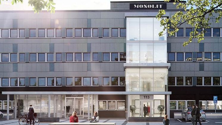Azets Insight får nu ett nytt svenskt huvudkontor med adressen Ekensbergsvägen 113 i Solna Business Park. Bild: Fabege