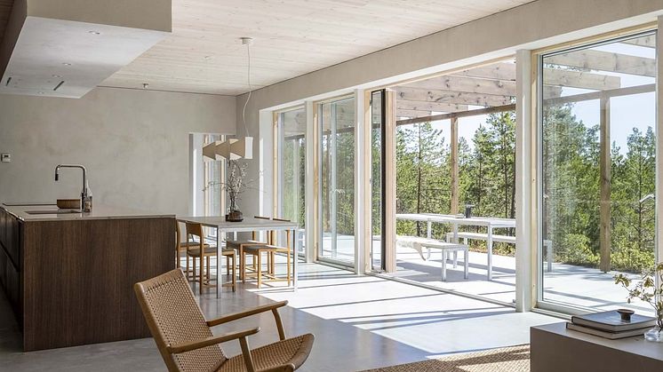 Vardagsrum och matplats - Villa Skog