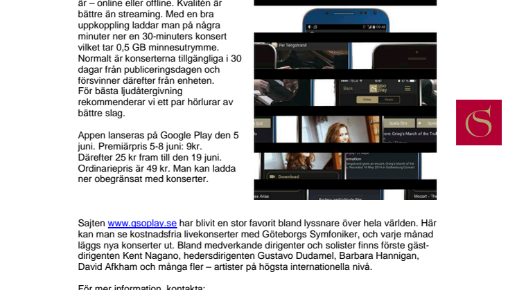 Stort intresse för Göteborgs Symfonikers mobilapp