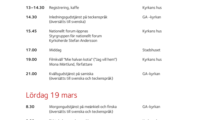 Kyrkans minoritetsspråk samlas i Sundsvall