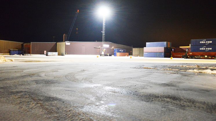 Mastbelysning Piteå Hamn