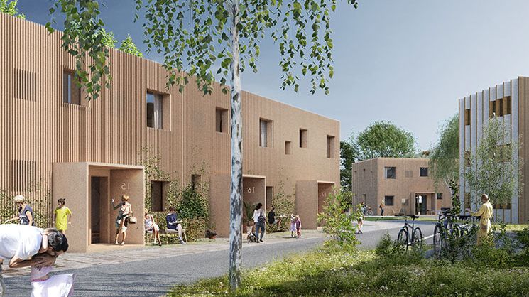 Skiss över Lingenäs bostadsområde på Näsby, som ska byggas av Lyckos.
