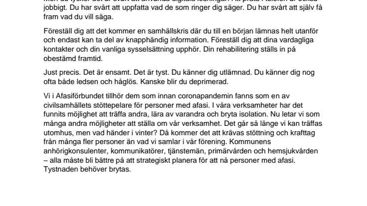 Se till att bryta tystnaden 