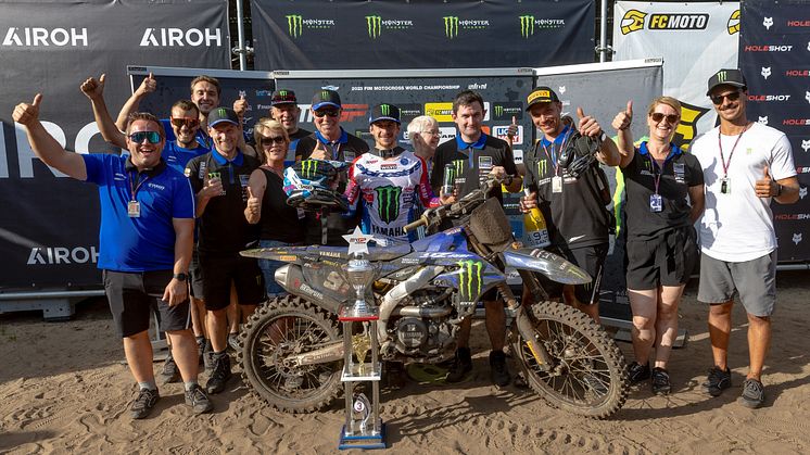 MXGP：3位/2位で総合3位として表彰台に立った#91 ジェレミー・シーワー（YZ450FM）