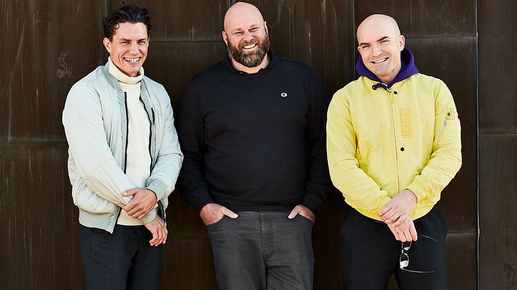 Joel Söderbäck, Robert Rudinski och Andreas Bergman, grundarna av Positano