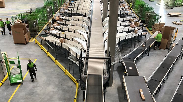 Sorteringsbånd Bring Logistikcenter København