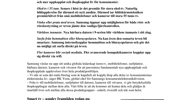 Sammanfattning av Samsungs produktnyheter från CES: Samsung river gränser på CES