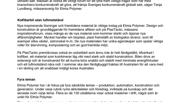 Plats för plast och polymera innovationer