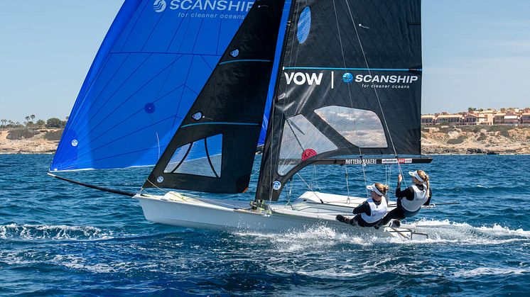 Helene Næss og Marie Rønningen deltar i 49er FX-klassen i prøve-OL i Marseilles fra 9. til 16. juli. FOTO: Morten Jensen